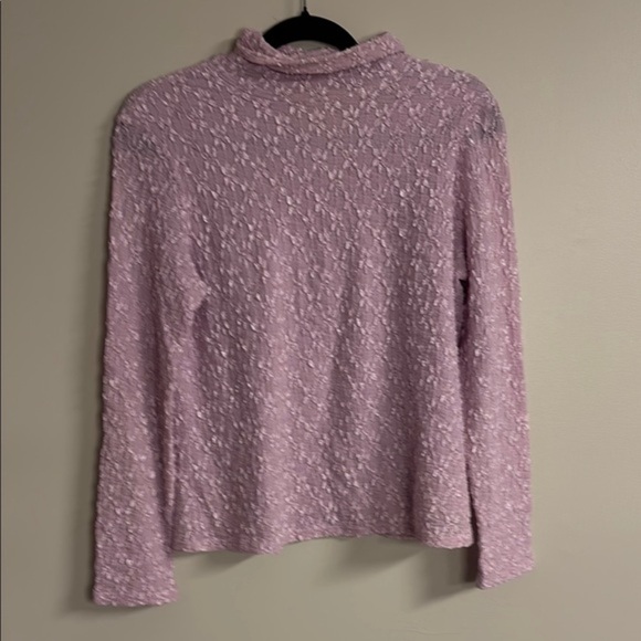 J. Jill Purple Ribbed Long Sleeve Blouse Top Comfortable Stylish Everyday Wear - Picture 1 of 5